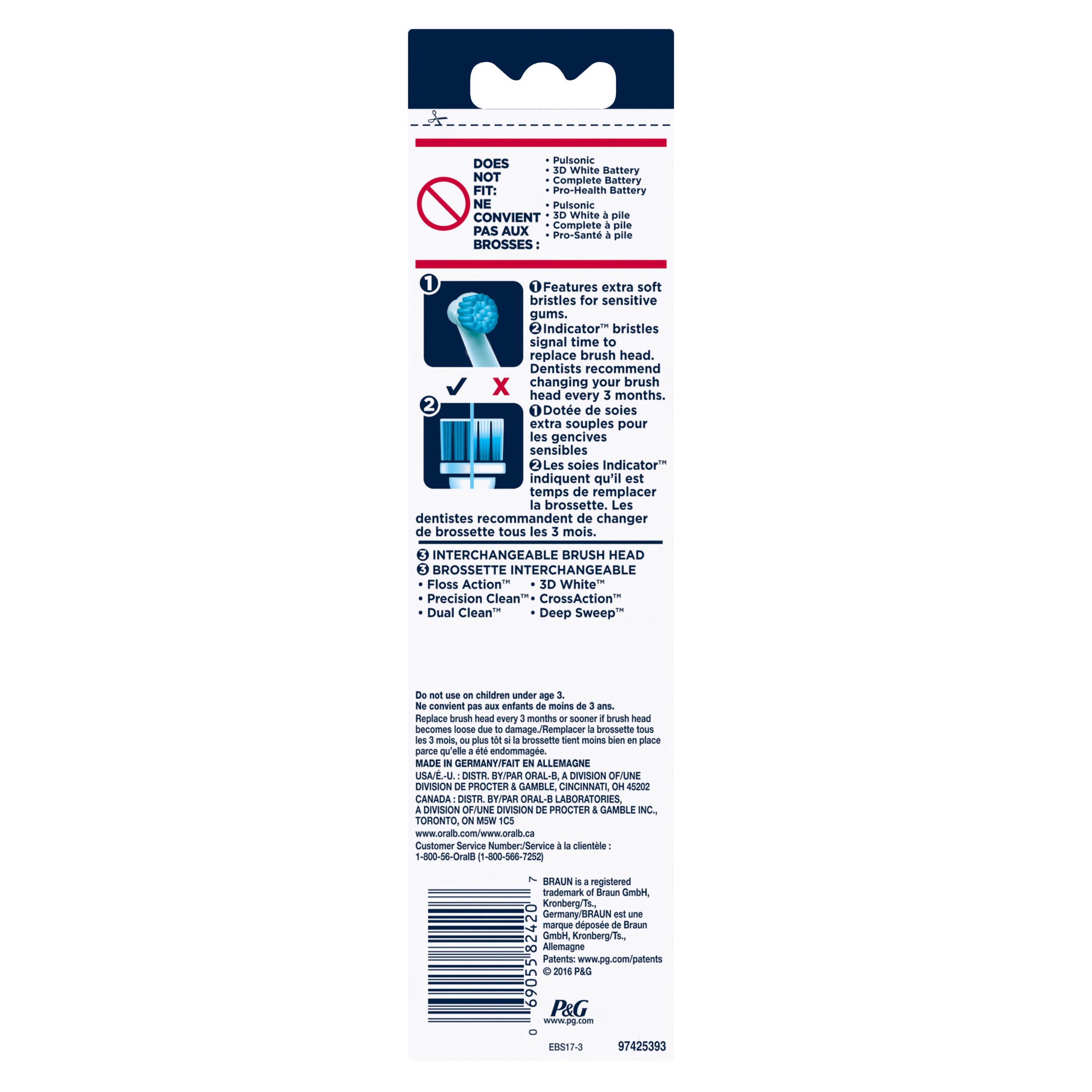 Oral-B Sensitive Gum Care Electric Toothbrush Replacement Brush Heads, 2 count - Image 6