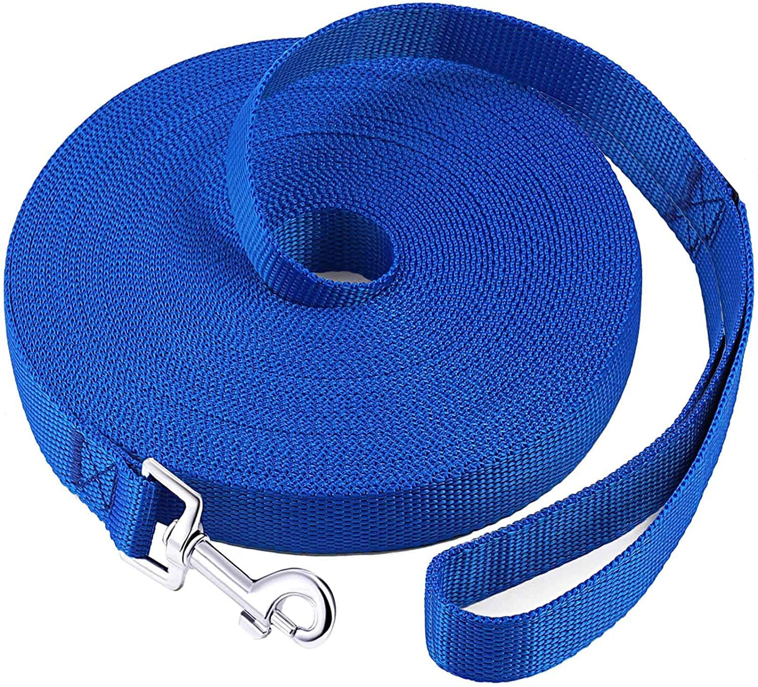 LATRAT Dog Lead 0.36 - 30 m Long Dog Training Lead for Small to Large Dogs (Blue, 30 m x 1.5 cm 100 ft)