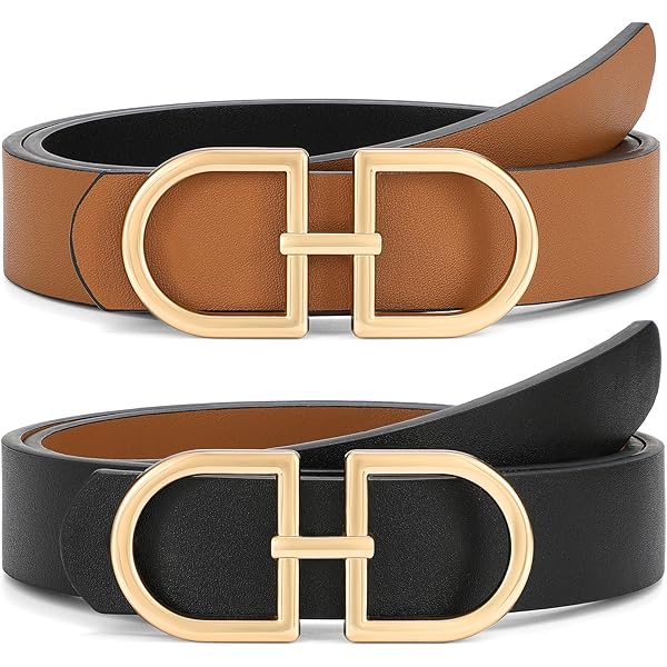 SUOSDEY Women Reversible Leather Belt for Jeans Pants Dresses