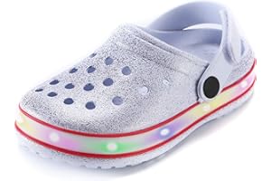 VIYEAR Kids Boys Girls LED Clogs Cute Lightweight Summer Slippers Garden Beach Sandals