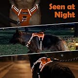 Funfox Dog Harness Small No Pull Vest with Handle Reflective Strips Orange view 8