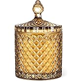 Jasmine Magnolia Scented Candle, Large Wooden Wick Natural Candles Non Toxic for Home Scented, 70+ Hours Clean Burn, Luxury Candle Gift for Women & Men,Gift-Ready for Autumn Hosting, 14.8 oz