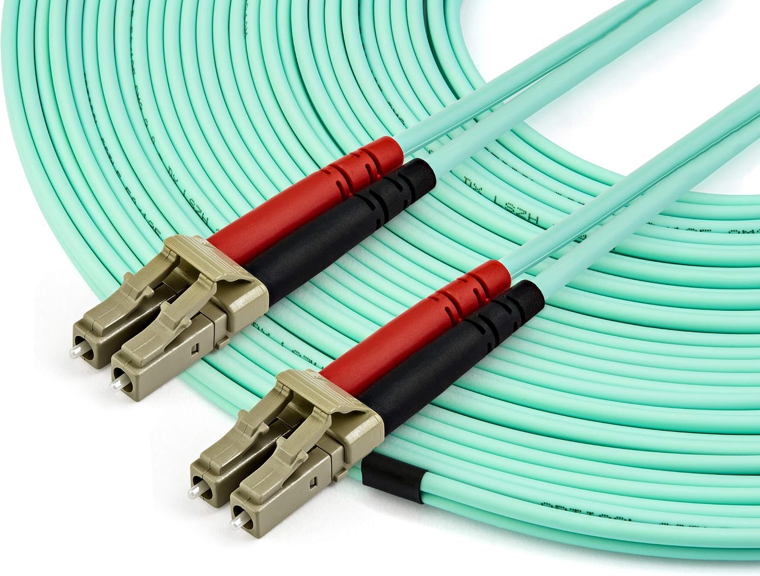 StarTech.com 15m (50ft) LC/UPC to LC/UPC OM4 Multimode Fiber Optic Cable, 50/125µm LOMMF/VCSEL Zipcord Fiber, 100G Networks - Image 4
