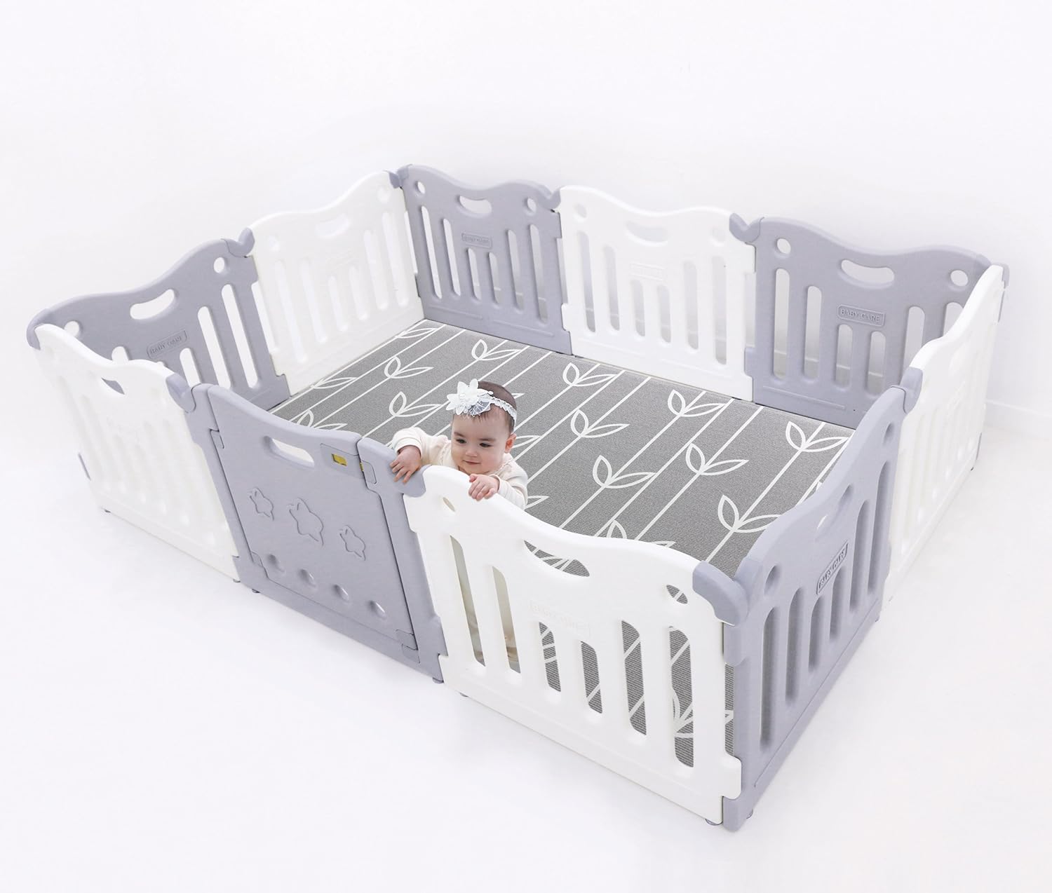 babycare funzone playpen grey