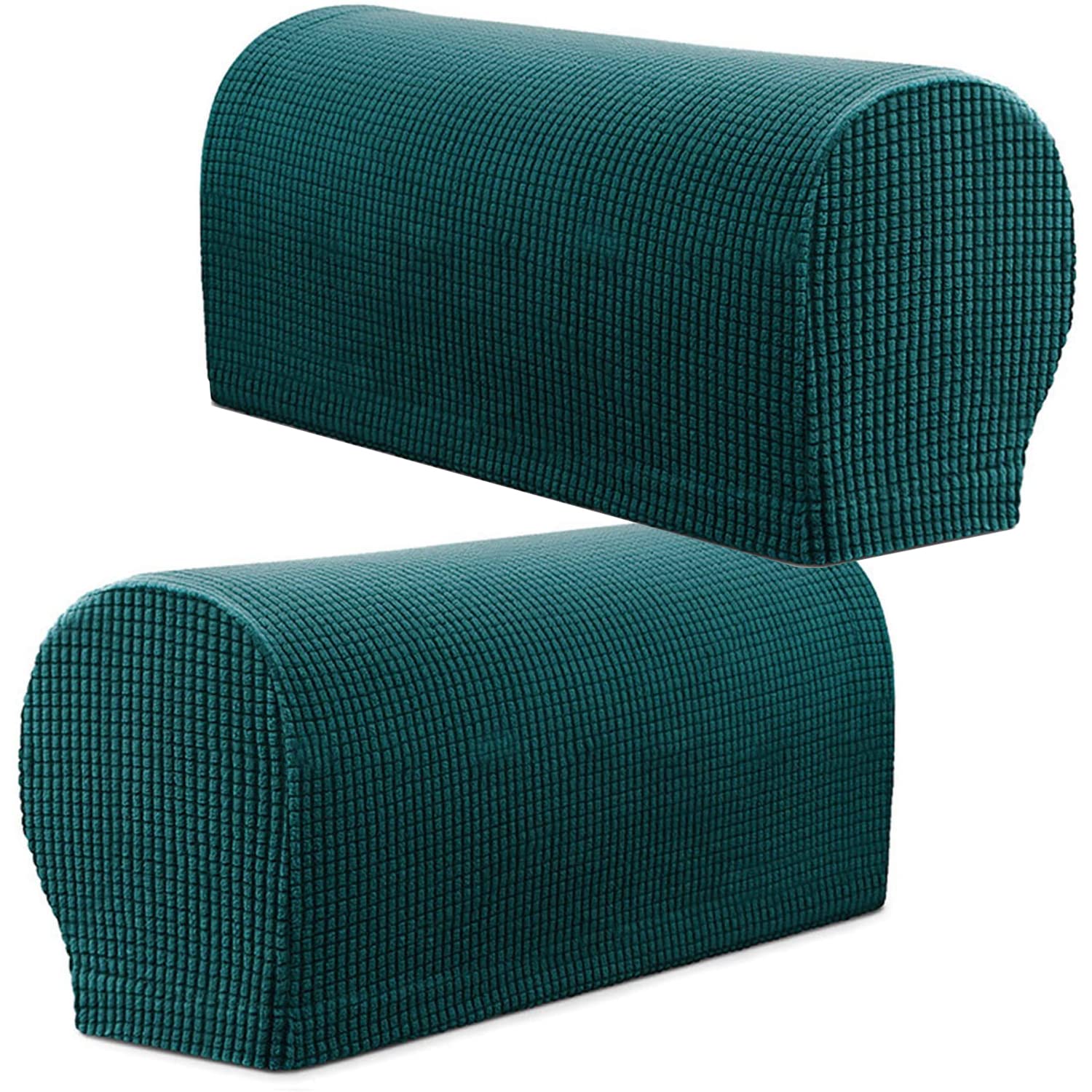 XIEHUZA Arm Rest Covers, Stretch Armchair Couch Armrest Chair Covers for Furniture Protector, Anti-Slip Sofa Chair Arm Caps Spandex Polyester Slipcovers, Set of 2 (Turquoise)