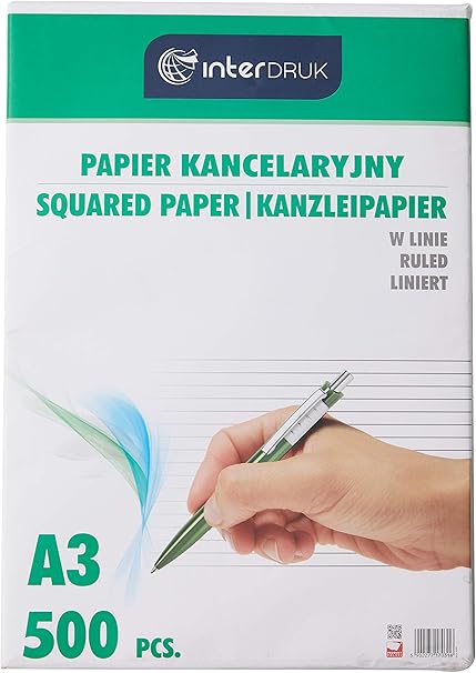 Amazon Com Interdruk Pakal Handwriting Paper A3 500 Multi