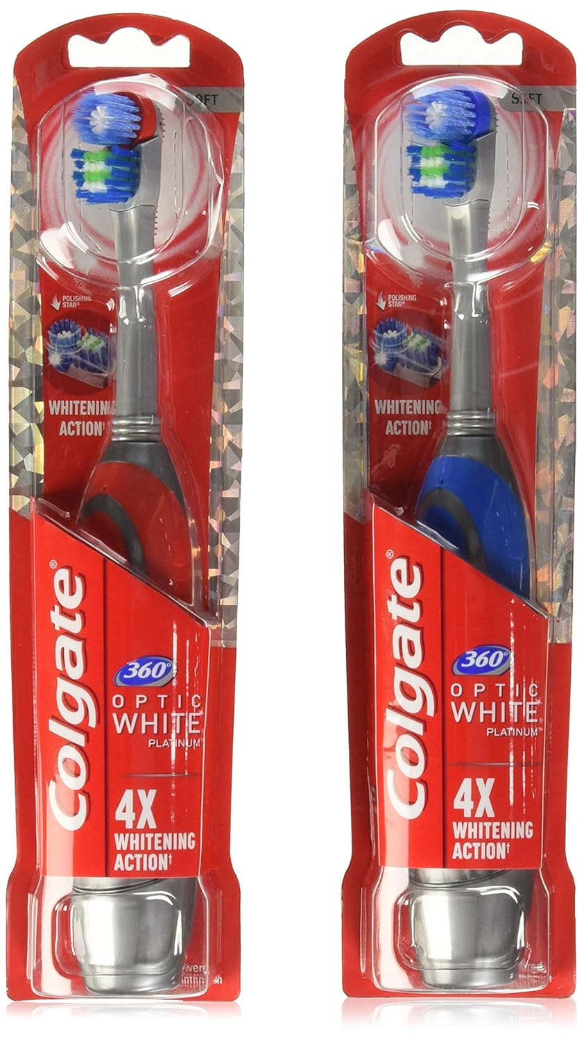 Colgate 360 Optic White BatteryPowered Toothbrush, Soft 1