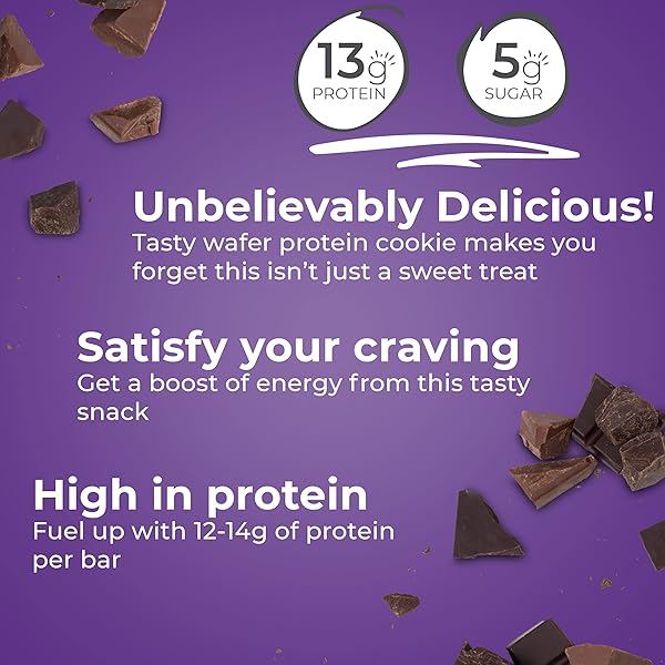 POWER CRUNCH PROTEIN WAFER BARS, HIGH PROTEIN SNACKS WITH DELICIOUS TASTE, TRIPLE CHOCOLATE, 1.4 OUNCE (12 COUNT)