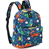 Zicac Toddler Backpack for Boys Girls 12 inch Mini Kids Backpack for School & Travel, Preschool Kindergarten Cartoon Daypack (Dark Blue)