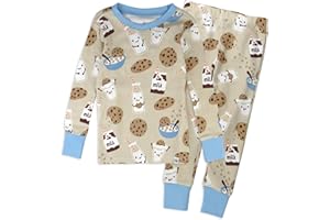 HonestBaby baby-boys 2-piece Pajamas Sleepwear Pjs 100% Organic Cotton for Baby, Toddler, Kids, Boy