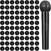 200PCS Microphone Covers Disposable, Black Microphone Windscreen | with Elastic Band, Convenient Mic Covers for Microphones, for KTV Recording Studio Stage Performance