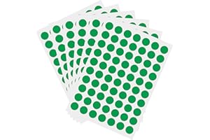 PARLAIM 1050 PCS 3/4 Inch Round Color-Code Dot Stickers,Color Coded Stickers Label Circle Stickers for Classroom, Office (Green)