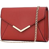 KKXIU Women Elegant Faux Leather Evening Envelope Clutch Purse Foldover Bags for Party Wedding Prom