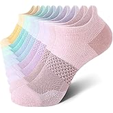 CS CELERSPORT 5 Pairs Women's Ankle Running Socks Cushioned Athletic Sport Socks with Tab