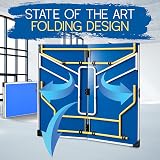 SereneLife Foldable Table Tennis Table Blue 2-Piece Net Clipper Post view 6