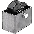 Sidco Supply 3.5" Inch V-Groove Wheel - Solid Steel - Sliding Gate Wheel – Heavy Duty –Track Wheel - Metal Gate Wheel - Inverted V Shape Wheel for Slide Gates with Bolt and Weldable Wheel Box