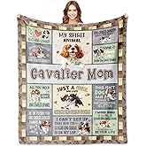 Cavalier King Charles Spaniel Gifts, King Charles Cavalier Blankets 60''x50'', Cavaliers Gifts for Women, Gifts for Cavaliers Dog Owners Lovers Woman Decorations Blanket for Christmas Mothers Day