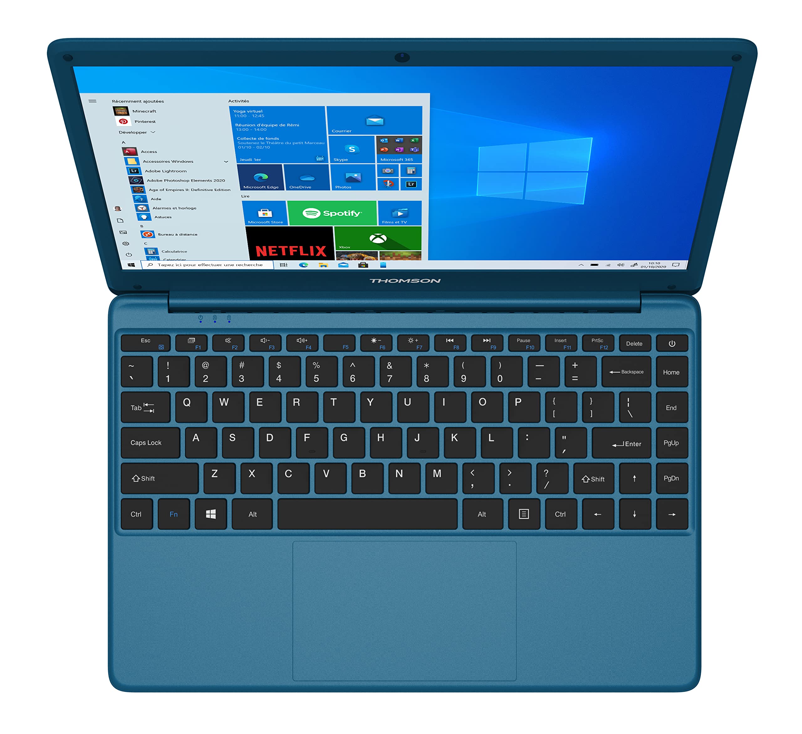 Thomson Laptop NEOX14, 14.1 Inch, Intel Celeron, 4Gb RAM, 64Gb eMMC Storage, Windows 10 - Blue - Aluminum Chassis - REFURBISHED Like New