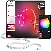 Philips Hue Flux Outdoor 16-Foot Multicolor LED Strip Light, 1-Pack | Vibrant Color and Ambiance, Chromasync Color Blending, 3000 Lumens, Weatherproof, App &amp; Voice Command