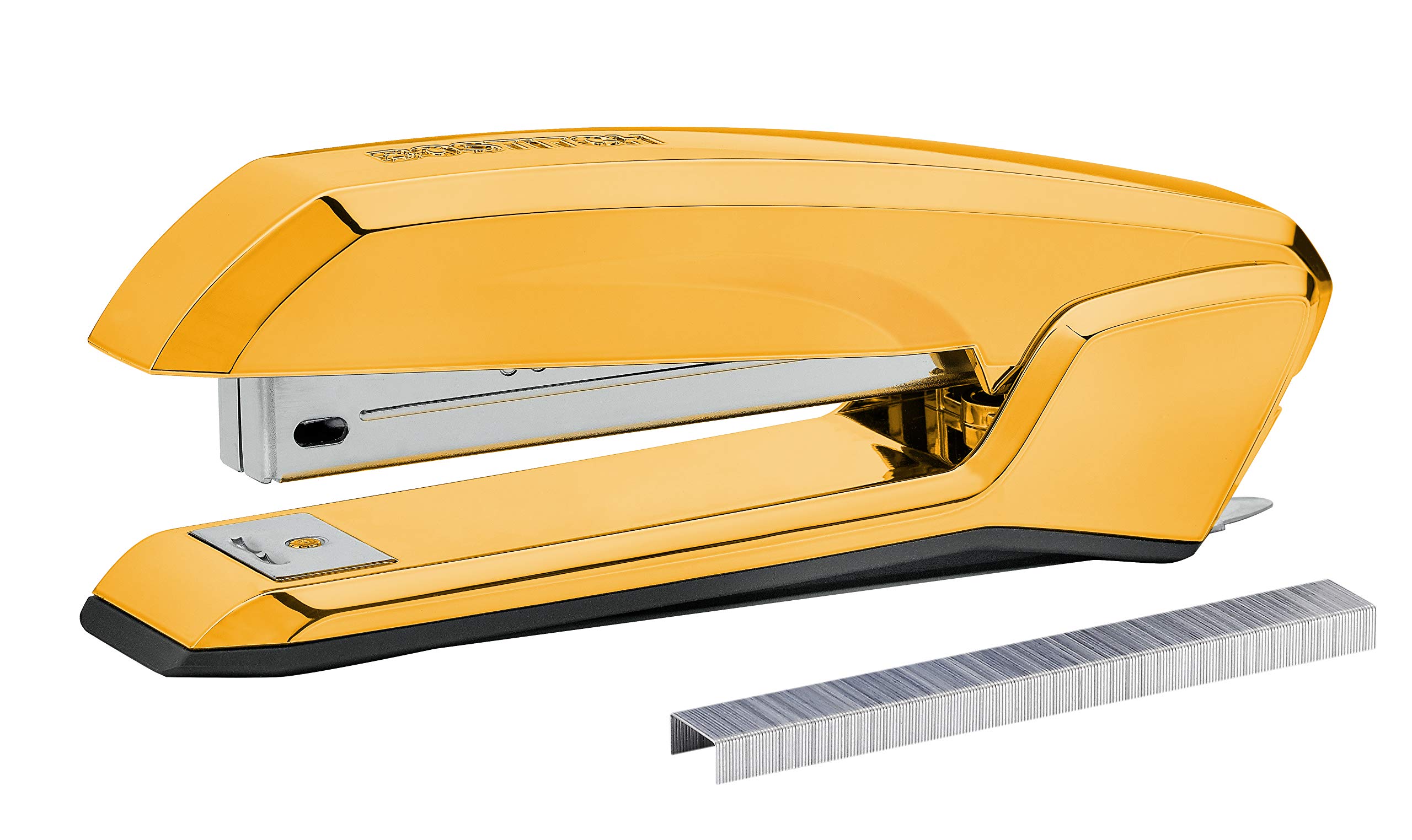 Bostitch Office Ascend 3 in 1 Stapler with Integrated Remover & Staple Storage, 20 Sheet Capacity, Gold Chrome