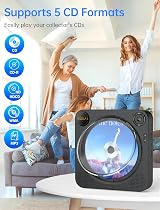 Arafuna Portable Bluetooth CD Player w/ FM Radio, Speakers, Remote, AUX, USB - view 3