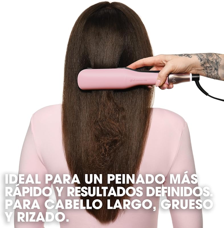 Alisador Chronos Max Profissional, Placas Largas - Rosa Pastel