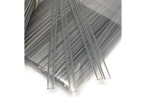 WESTSTONE 100pcs Plastic Clear 8" Twist Ties - Double wire for Nose Bridge Strips for Mask, Flat Plastic Strips Straps Adjustable Nose Clips Wire for DIY Face Mask Making Accessories for Sewing Crafts