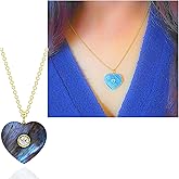 Heart-Shaped Gemstone Necklace for Women – Natural White Topaz Accent – Real 925 Sterling Silver with 18K Gold Plating – Romantic Fine Jewelry Gift - 18 Inch Chain