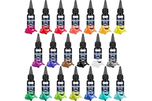 KISREL UV Resin, 20 Colors - 400g UV Resins Kit, Transparent Colored Resins, Rigid Ultraviolet Clear Resin for Crafts, Jewelry Making and Decoration