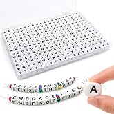 260 PCS Silicone Letter Beads for Keychains Pens 12mm Square Soft | 10 Complete Sets A-Z with Storage Box, Silicone Beads for Keychain Making, DIY Name Bracelets and Personalized Crafts