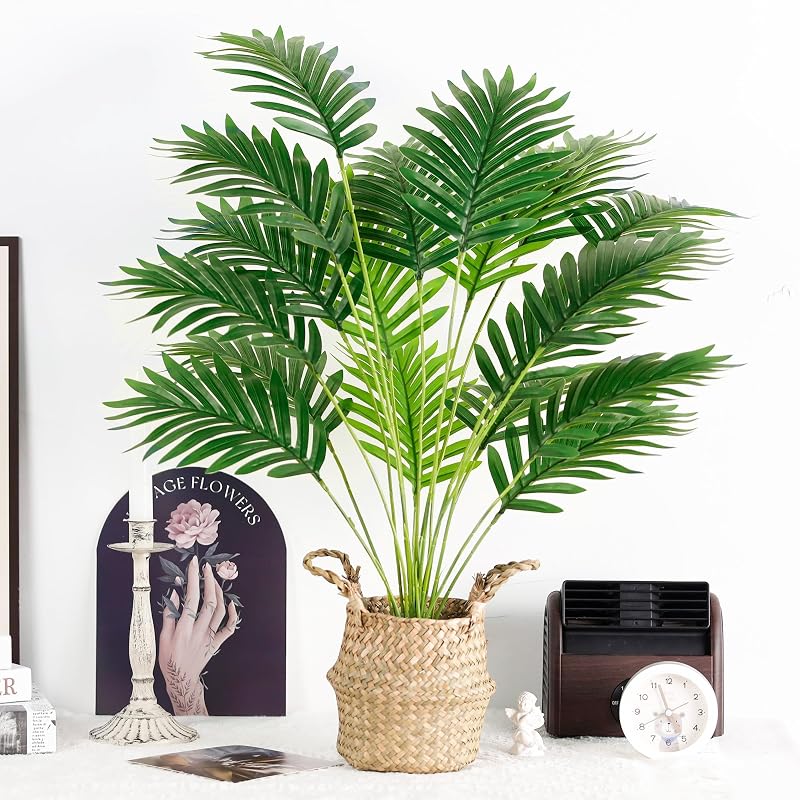 Plantes Artificielles Interieur Palmier en Pot,71cm Fausse Plante Idéal pour la Décoration de Salon, Chambre, Bureau et Jardin（1 Pot） — photo 2 sur 8