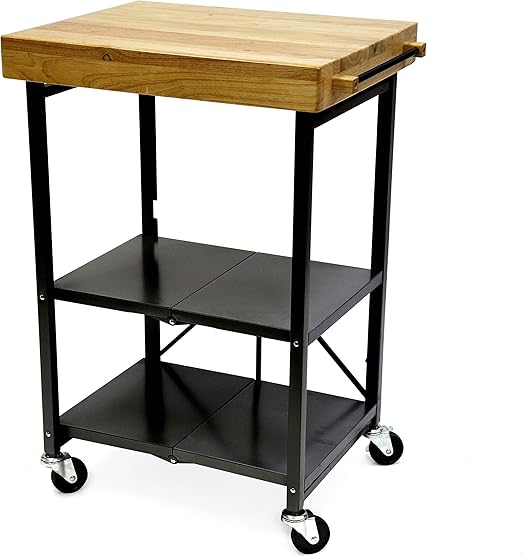 Amazon Com Origami Foldable Rolling Kitchen Island Cart Food