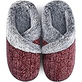 Slippers for Women Fuzzy House Slip on Indoor Outdoor Bedroom Furry Fleece Lined Ladies Comfy Memory Foam Female Home Shoes Anti-Skid Rubber Hard Sole