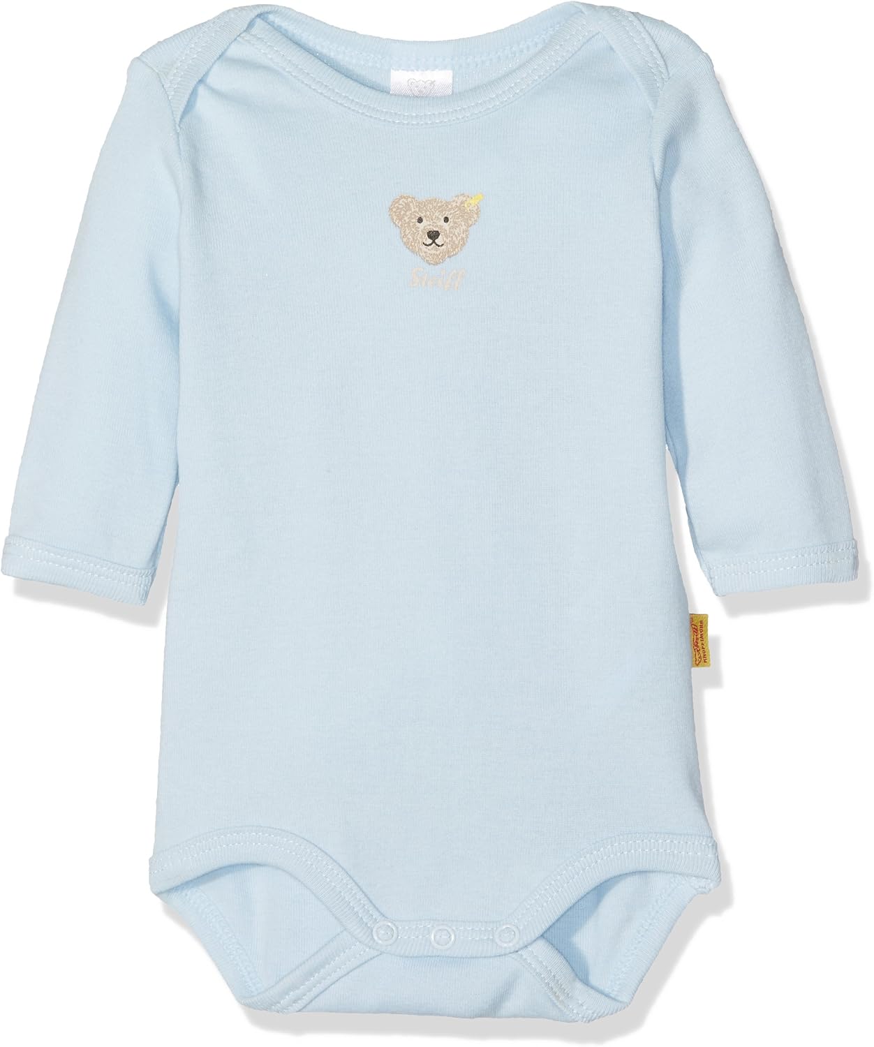 Steiff Baby Basic Bommel Beanie – Weicher Organic Velour Mit Teddybärmotiv – Bindebänder (bis Größe 47)