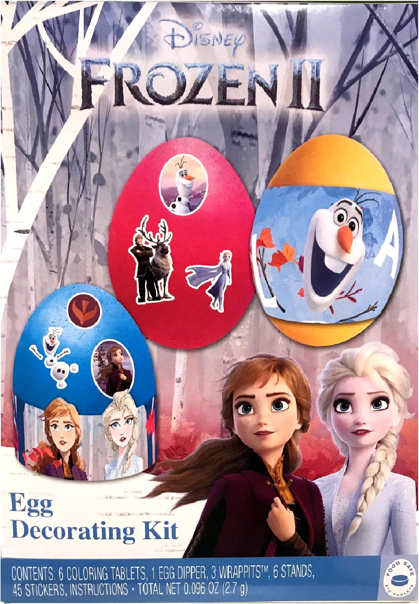 Disney Frozen II 2 Easter Egg Decorating Kit Dye Coloring with Stickers