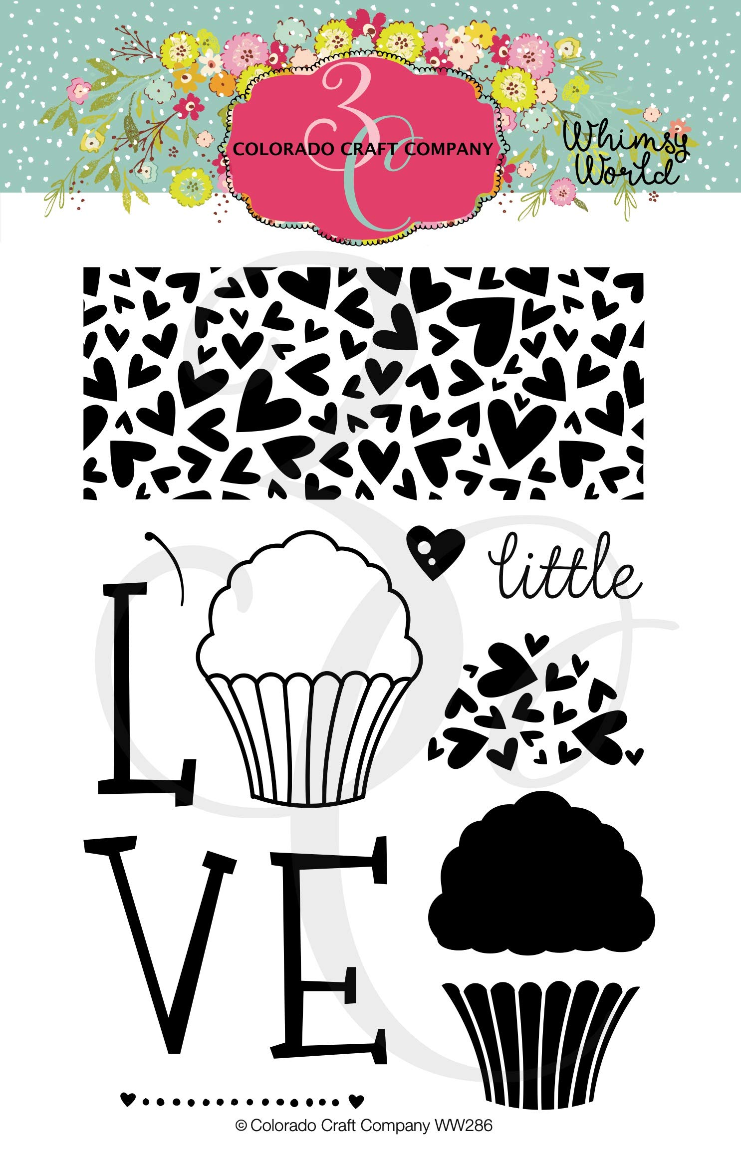 COLORADO CRAFT COMPANY COLORADO CLEAR STAMP, Little Love-Whimsy World, One Size