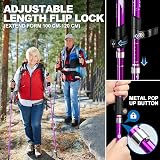 COVACURE Walking Poles 2 Pack Lightweight 7075 Aluminum Collapsible 100-120cm view 4