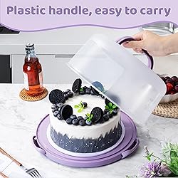 SETLUX 10in Plastic Cake Carrier with Handle, Round