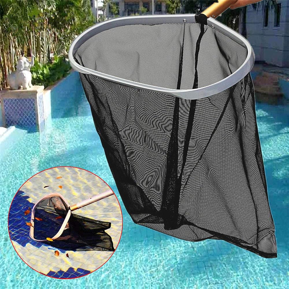 Pool Net Leaf Skimmer Rake- 19" Pro-Strength Aluminum Grade Medium Fine Mesh - Flexible Swimming Pool Pond Cleaning Tools - Fits Standard Swimming Pool Poles