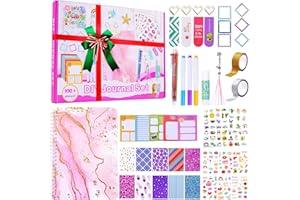Souroyea Journal Set for Girls Ages 8-12, Teen Girl Gifts, Personalized Gifts 6-15, Teenage Girls Gifts Ideas, Art Supplies for Kids 9-12, Scrapbook Kit, Crafts for Girls Ages 8-12, Christmas Gifts