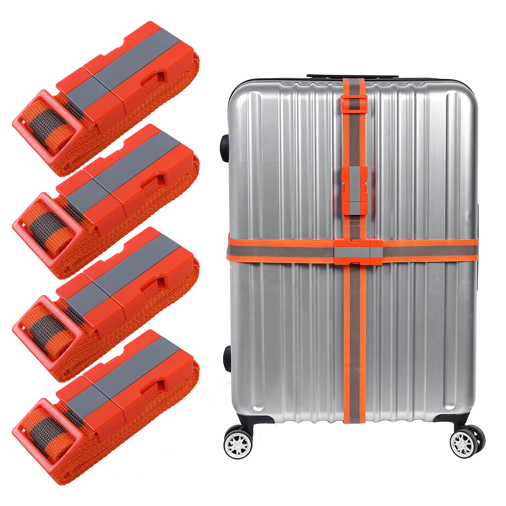 Luggage Straps Suitcase Belt TSA Approved with Adjustable Quick-Release Buckle
