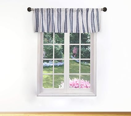 Amazon Com Home Maison Rhett Striped Linen Textured Curtain
