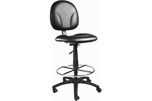 Boss Office Products Stand Up Caressoft Drafting Stool without Arms in Black