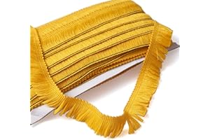 BB Beadthoven 27 Yards 1 Inch Gold Fringe Trim Tassel, Polyester Lace Ribbon Trim for Sewing, Clothing, Home Decor, DIY Craft