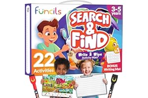 Funcils Preschool Learning Activities - Search and Find for Toddlers, Perfect for Kids, Art and Craft Supplies, Spot it Games
