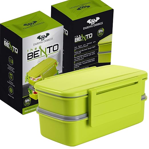 Daring Dibbles Bento Box - sin BPA - se puede usar en microondas ...