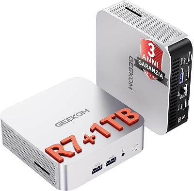 A8 [Mini PC da Ufficio Premium] con AMD Ryzen 7 8745HS|