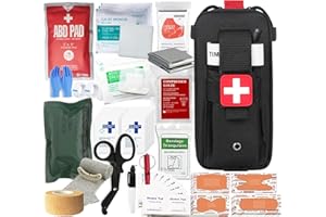 VVIITOP Med Kit Trauma Kit Bleeding Contral Pack, Emergency Survival First Aid Kits EMT IFAK Medical Kit for Severe Bleeding Control Military Camping and Hiking
