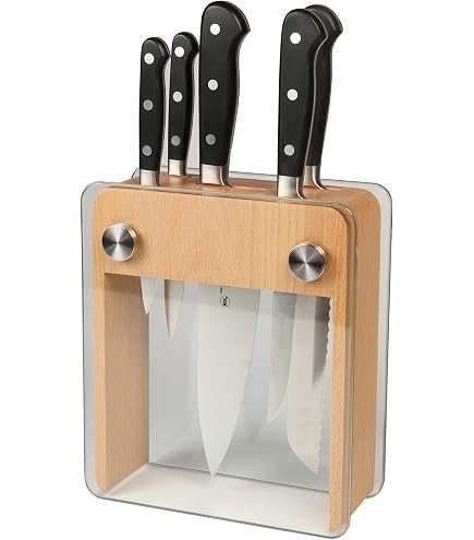 Mercer Culinary Renaissance Set 5 Lavagne Magnetiche In Bambù: Coltelli Da Chef In Acciaio Tedesco Forgiato - 2