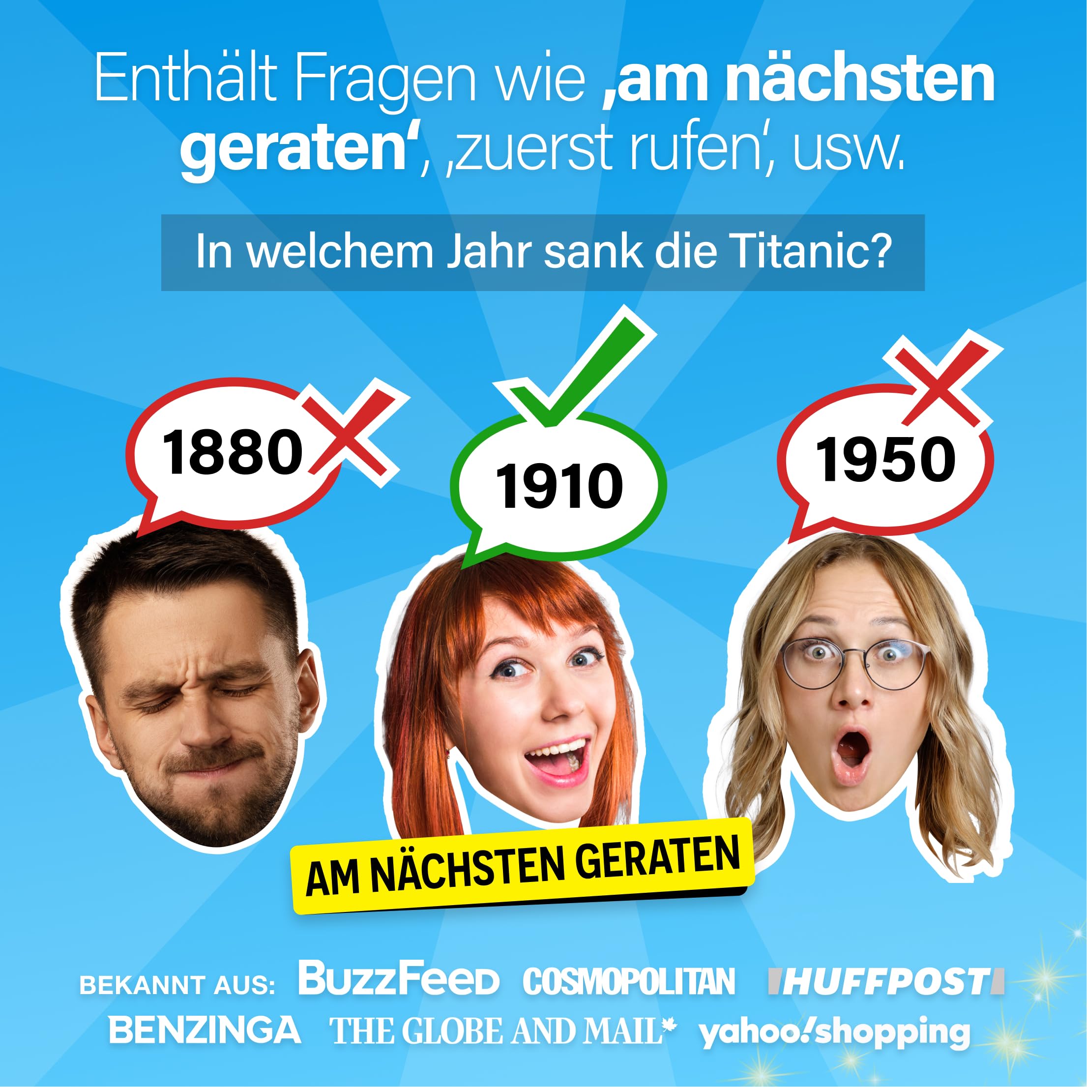 The World Game Super Quiz - Deutsche Version - Trivial Gesellschaftsspiele für Erwachsene mit 1200 Fragen - Brettspiele mit Quizkarten - Wissensspiel für Familie mit Teenagern - Party Spiele 6
